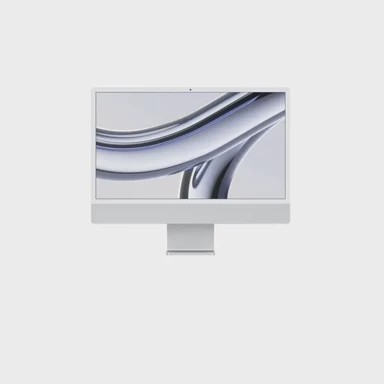 APPLE AiO računalo iMac 24" / Apple M3, 24", 4480 x 2520, 8 GB, 256 GB SSD, MacOS, srebrna (obnovljen)